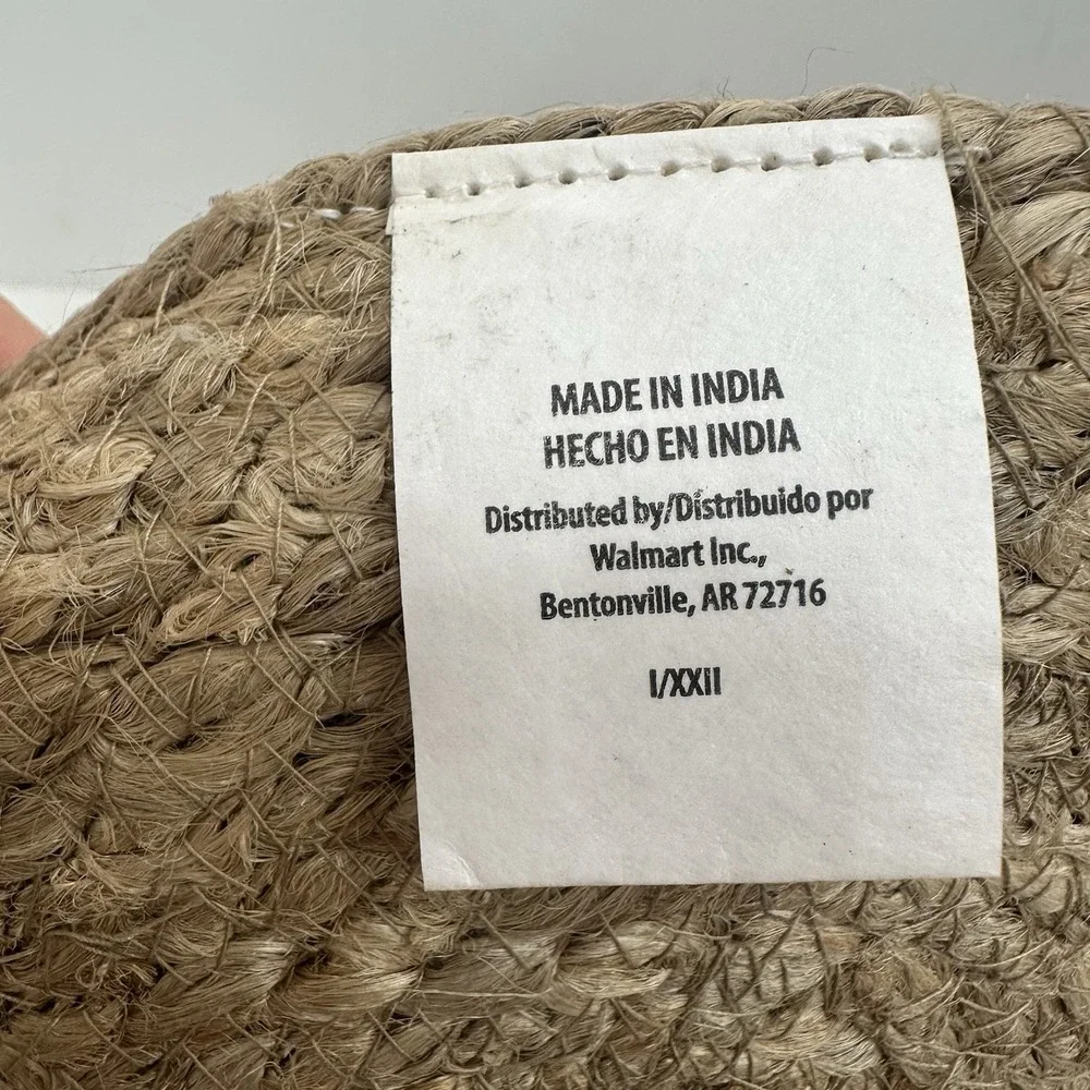 Set 2 Heart-Shaped Braided Jute Placemats Valentines Wedding Cottagecore India